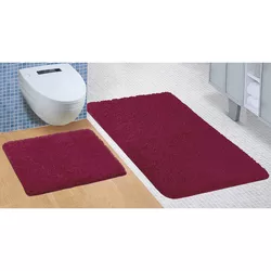Set de covorașe de baie Micro, bordo, 60 x 100 cm, 60 x 50 cm