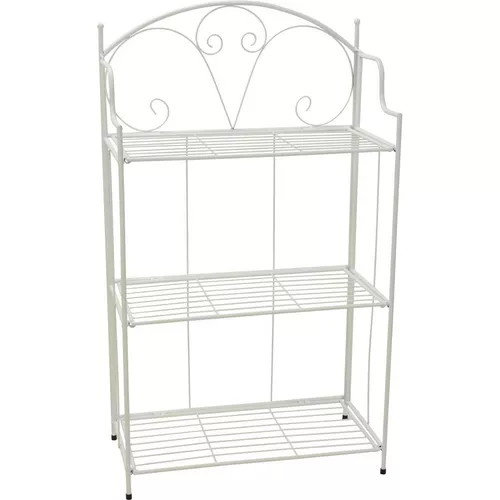 Suport metalic pentru flori Verona alb, 58 x 100 x 30 cm