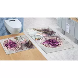 Set covorașe de baie Lavandă, 60 x 100 cm, 60 x 50 cm