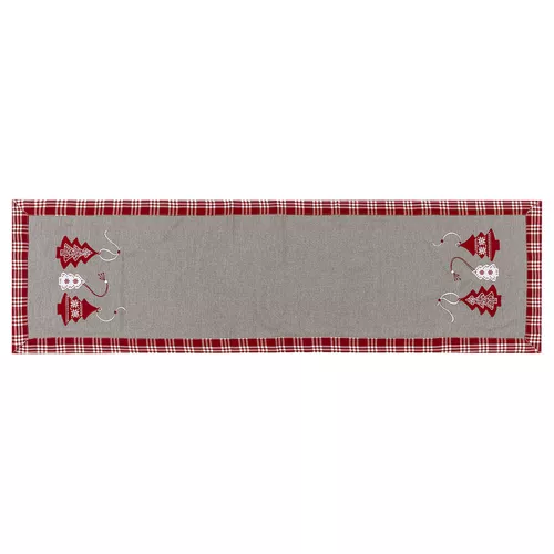Faţă de masă de Pom de Crăciun gri, 40 x 140 cm