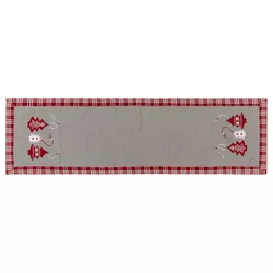 Faţă de masă de Pom de Crăciun gri, 40 x 140 cm