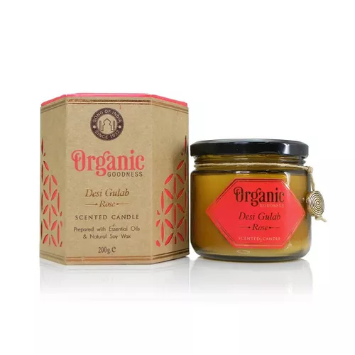 Lumânare organică Desi Gulab - Rose 200 g însticlă de chihlimbar