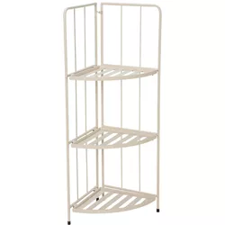 Suport pentru flori din metal Antonio, colțar, 3 rafturi, 42 x 90 x 30 cm