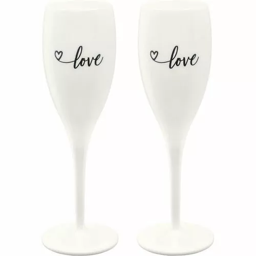 Set de pahare Koziol din 2 piese cu inscripția  LOVE