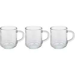 Set cești cafea din sticlă 240 ml, , 3 buc.