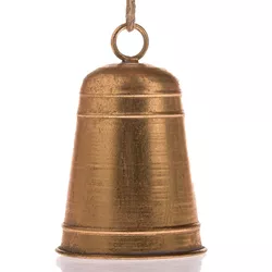 Clopot metalic de agățat Vintage, auriu , 13 x 19x 13 cm