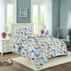 Lenjerie de pat din bumbac Nela 03 Triangulo , 140x 200 cm, 70 x 90 cm