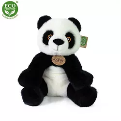 Panda din pluș Rappa, alb-negru, 27 cm