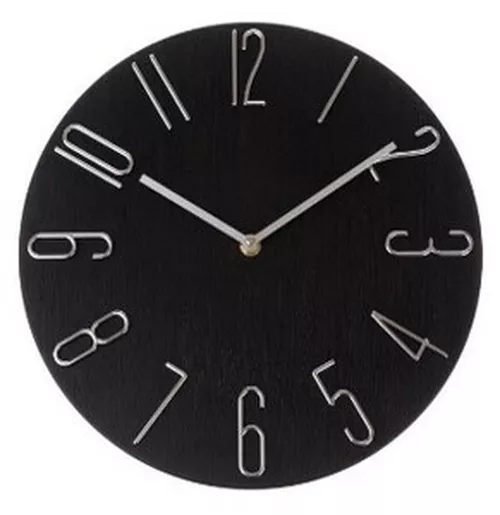 Ceas de perete Berry black, diam. 30,5 cm, plastic