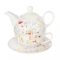 Set de ceai din porțelan Orion Poppy, 3 buc
