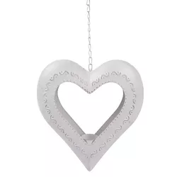 Decorațiune suspendată din metal pentru lumânareInimă, 27 x 68 x 5 cm