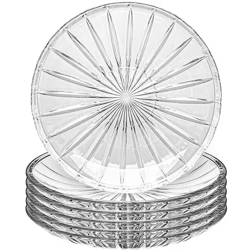 Altom Set farfurii plate de sticlă Venus 25 cm, 6 buc.
