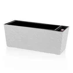 Ghiveci cu auto-irigare Flower Lover Supreme Stonealb, 50 cm