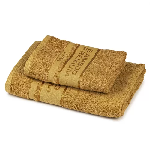 Set prosoape 4Home Bamboo Premium maro deschis,