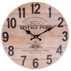 Ceas de perete Vintage port, diam. 34 cm, lemn