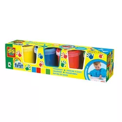 Primele mele acuarele Ses pentru pictura cu degetele, 4 x 150 ml