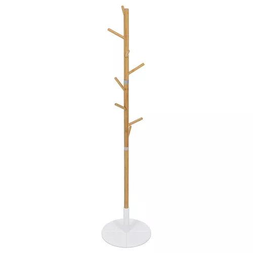 Suport haine din lemn Autronic DR-N1006 WT alb, 40 x 175 cm