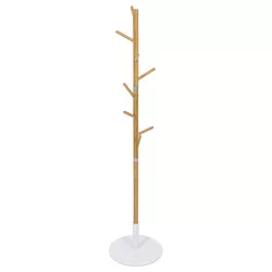 Suport haine din lemn Autronic DR-N1006 WT alb, 40 x 175 cm