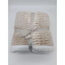 Pătură din piele de miel Marble bej , 150 x 200 cm