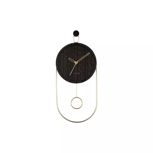 Ceas de perete cu pendul Karlsson 5892BK, 46 cm