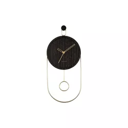 Ceas de perete cu pendul Karlsson 5892BK, 46 cm