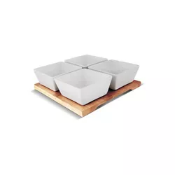 Set de servire 5 piese Lamart LT9018 Bamboo, 19 x19 cm