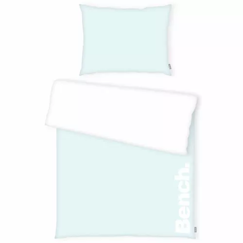 Lenjerie de pat Bench din bumbac, alb-albastru, 140 x 200 cm, 70 x 90 cm