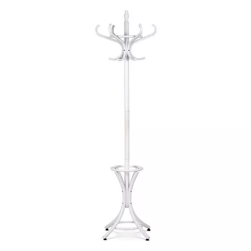 Cuier lemn masiv, alb mat, 186 cm