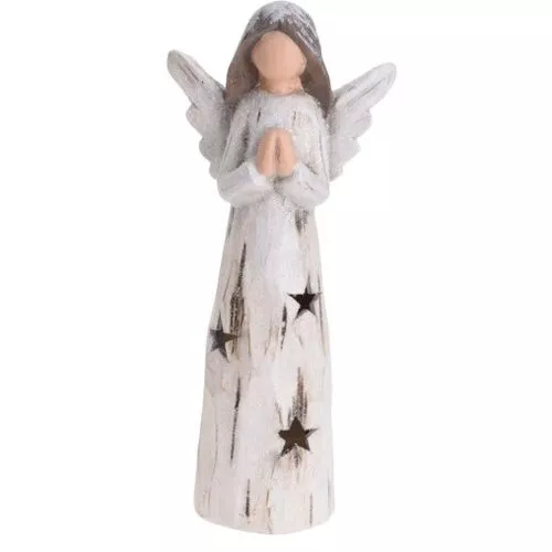 Înger ceramic LED Nașterea II, 32 cm