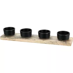 Suport pentru lumânări Mango wood, 30,5 x 6 x 4,5 cm