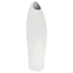 Vază ceramică Tonja, alb, 11 x 35 x 9 cm