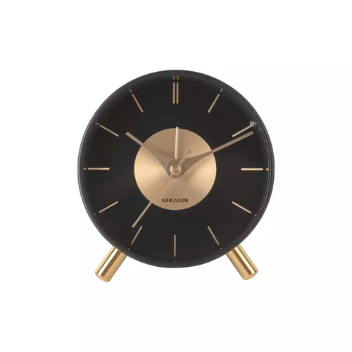Ceas cu alarmă Karlsson 5919BK de design 12 cm ,negru