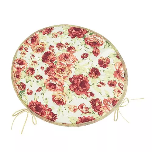 Pernă de scaun Bellatex Berta rotunde netedă Peonyroz, verde, diametru 40 cm
