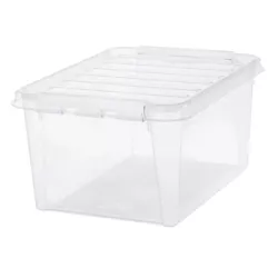 Cutie de depozitare SmartStore Classic cu cleme albe, 32 l