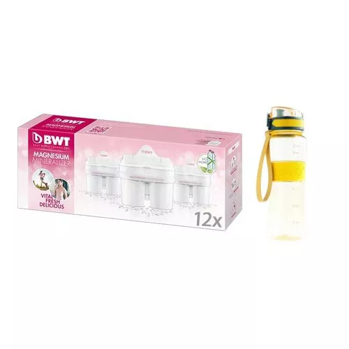 Set cartușe filtrante BWT 12 buc. cu cadou - sticlă sport 600 ml