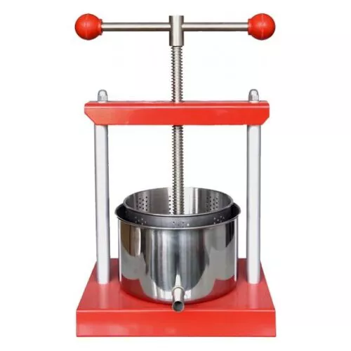 Presă manuală pentru fructe, din inox, 6 l