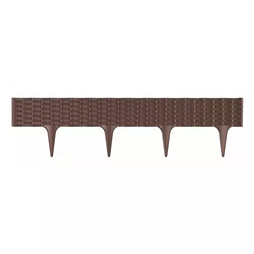 Bordură de gazon Rattan maro, 390 cm