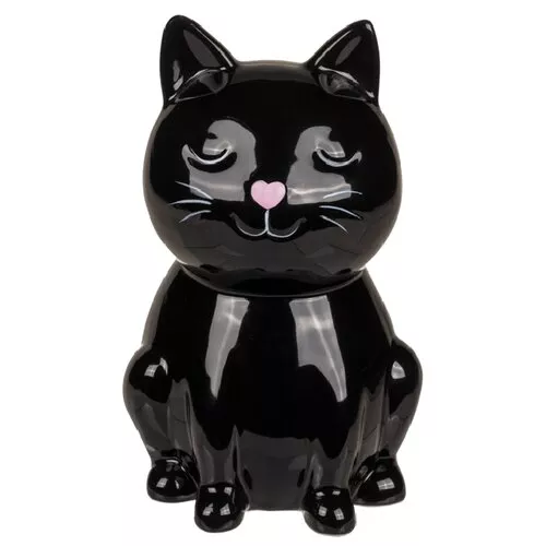 Pușculiță de bani Cat, negru