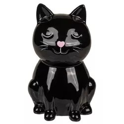 Pușculiță de bani Cat, negru