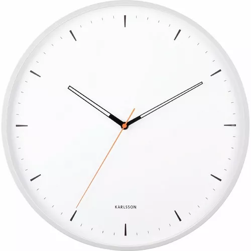 Ceas de perete Karlsson 5940WH de design 40 cm, alb