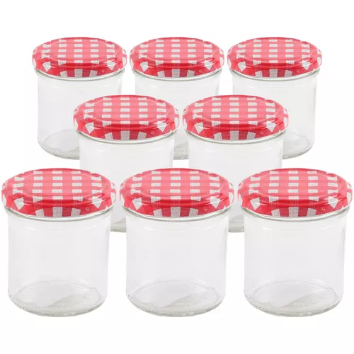 Set borcane de conservare Orion Laura, cu capac, 0,165 l, 8 buc.