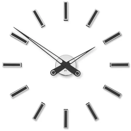 Ceas de perete Future Time FT9600BK Modular black, de design, autoadeziv, diam. 60 cm