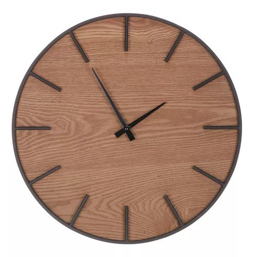 Ceas de perete Lignum, diametru 45 cm, metal șiMDF